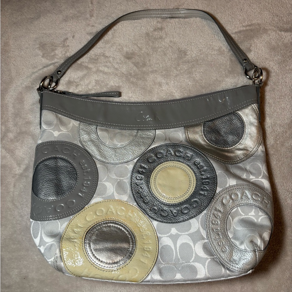 Coach Circle Mosaic Patchwork Shoulder Bag